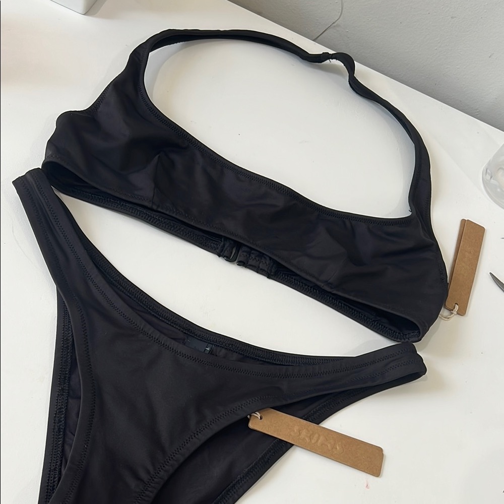 NWT SKIMS Signature SWIM Bikini Set in Onyx